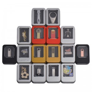 จีนขายส่งอาหารเกรดขนาดเล็กสี่เหลี่ยมของขวัญกระป๋อง USB แฟลชดิสก์กล่องดีบุกในสต็อก (87 มิลลิเมตร * 60 มิลลิเมตร * 18 มิลลิเมตร)